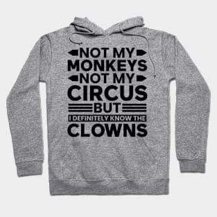 Not my Circus not my Monkeys But I Definitely know the Clowns Hoodie